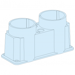 Placa Pasacable G IP55,2 Entradas
