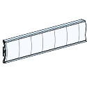 12 Portaetiquetas Alto 24mm,long=180mm