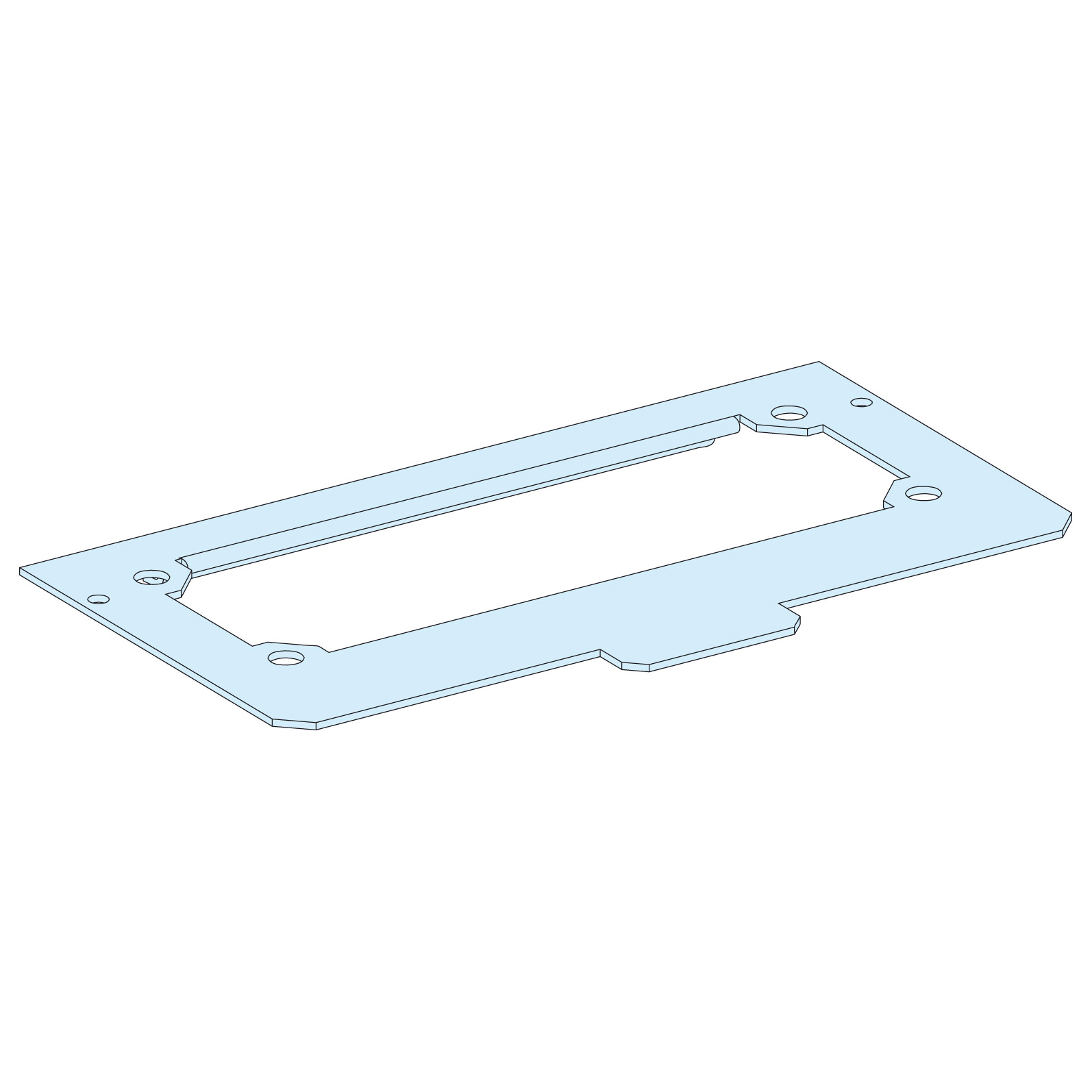 Placa Metalica Perf. G IP30, Ancho 300mm