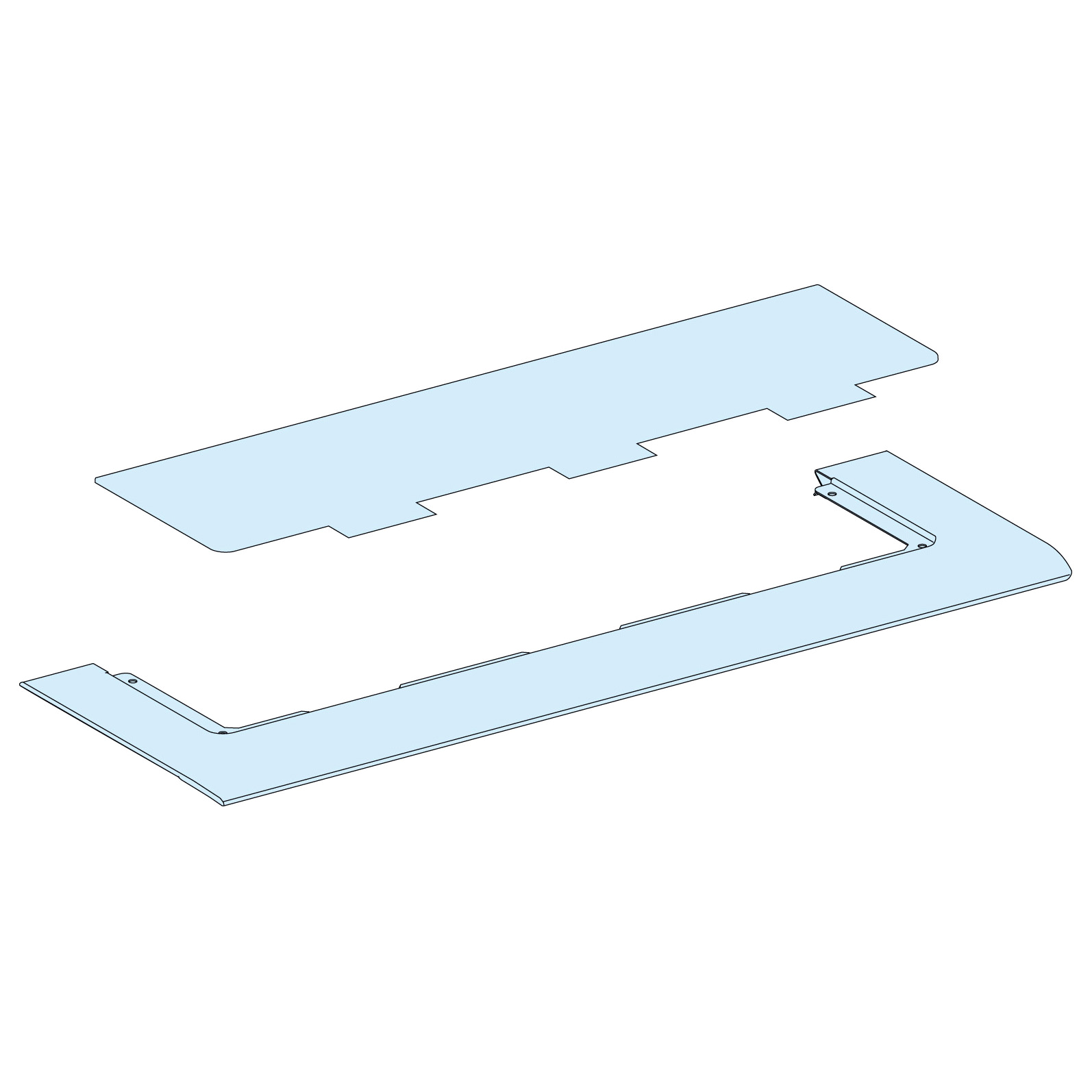 Placa Pasacabl.G IP30,plast.Ancho600mm