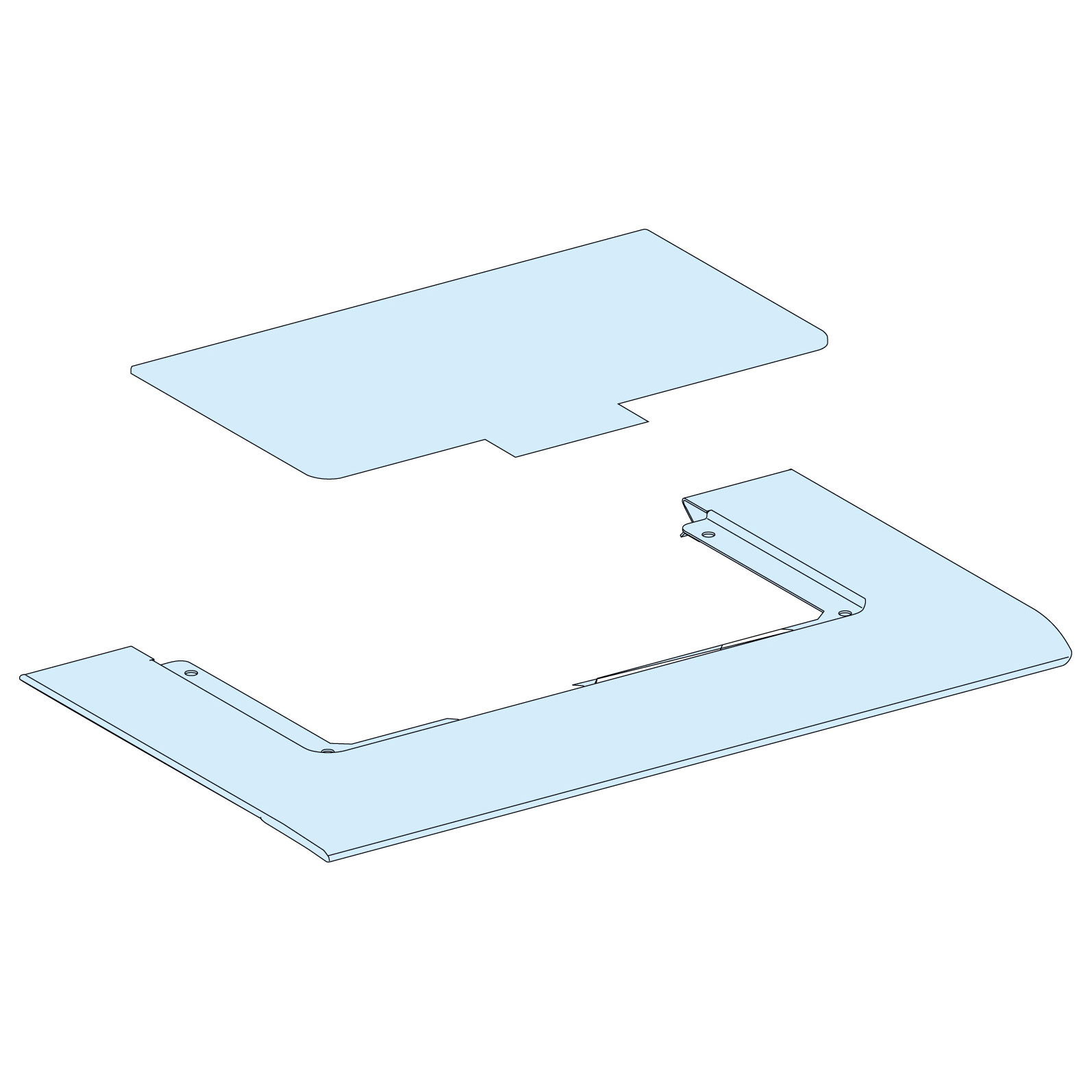 Placa Pasacabl.G IP30,plast.Ancho300mm