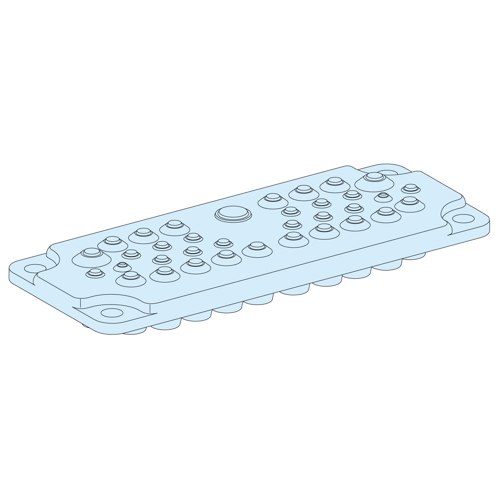 Placa Pasacable G IP55,35 Entradas