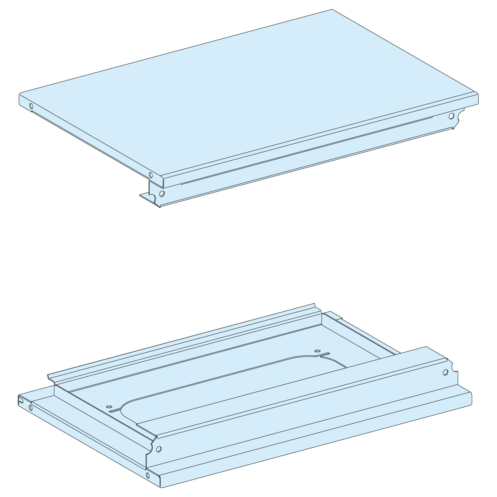 2 Paredes Sup+inf G IP55, Ancho 300mm