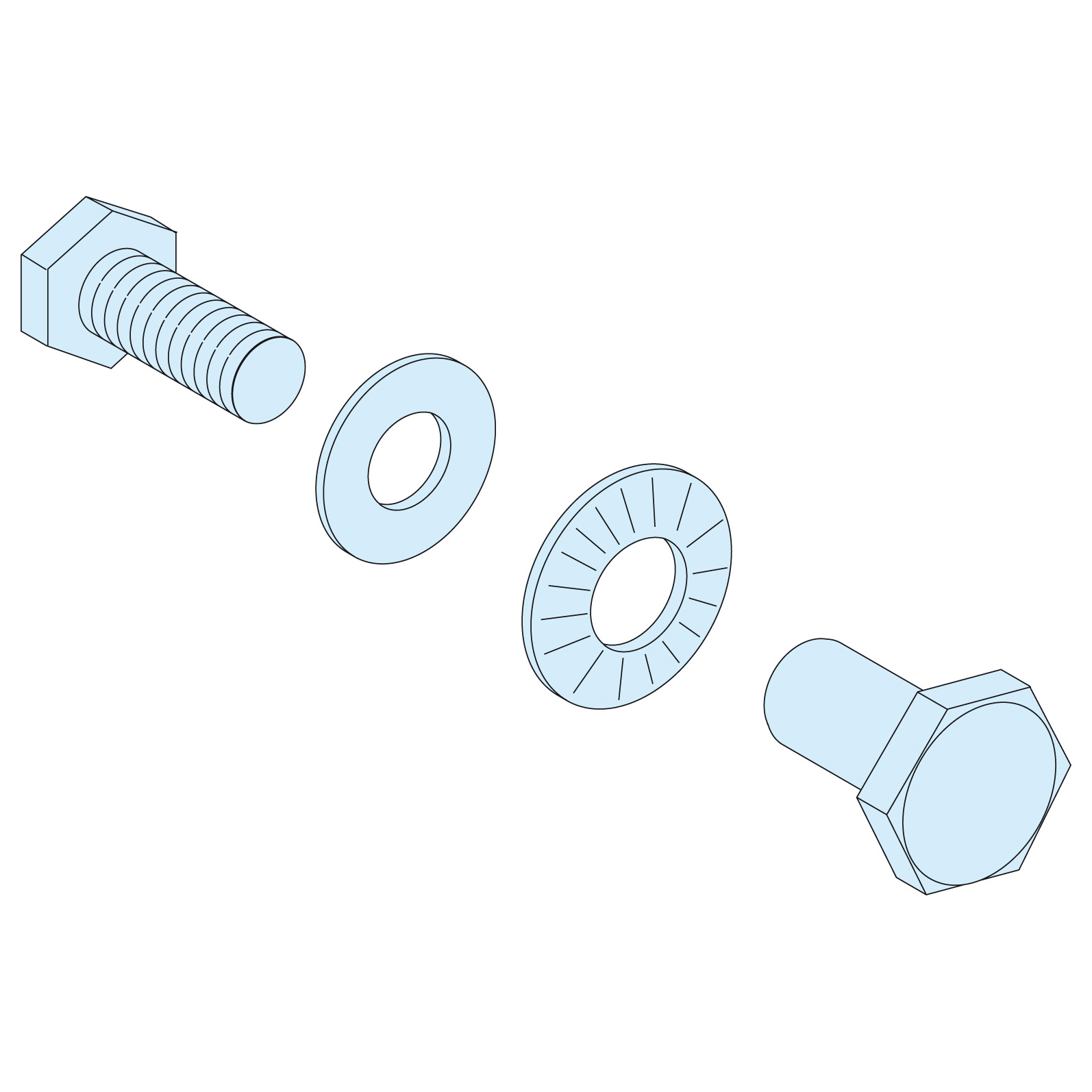 20 Tuercas Prolong. M10 Para BS Hor/Vert