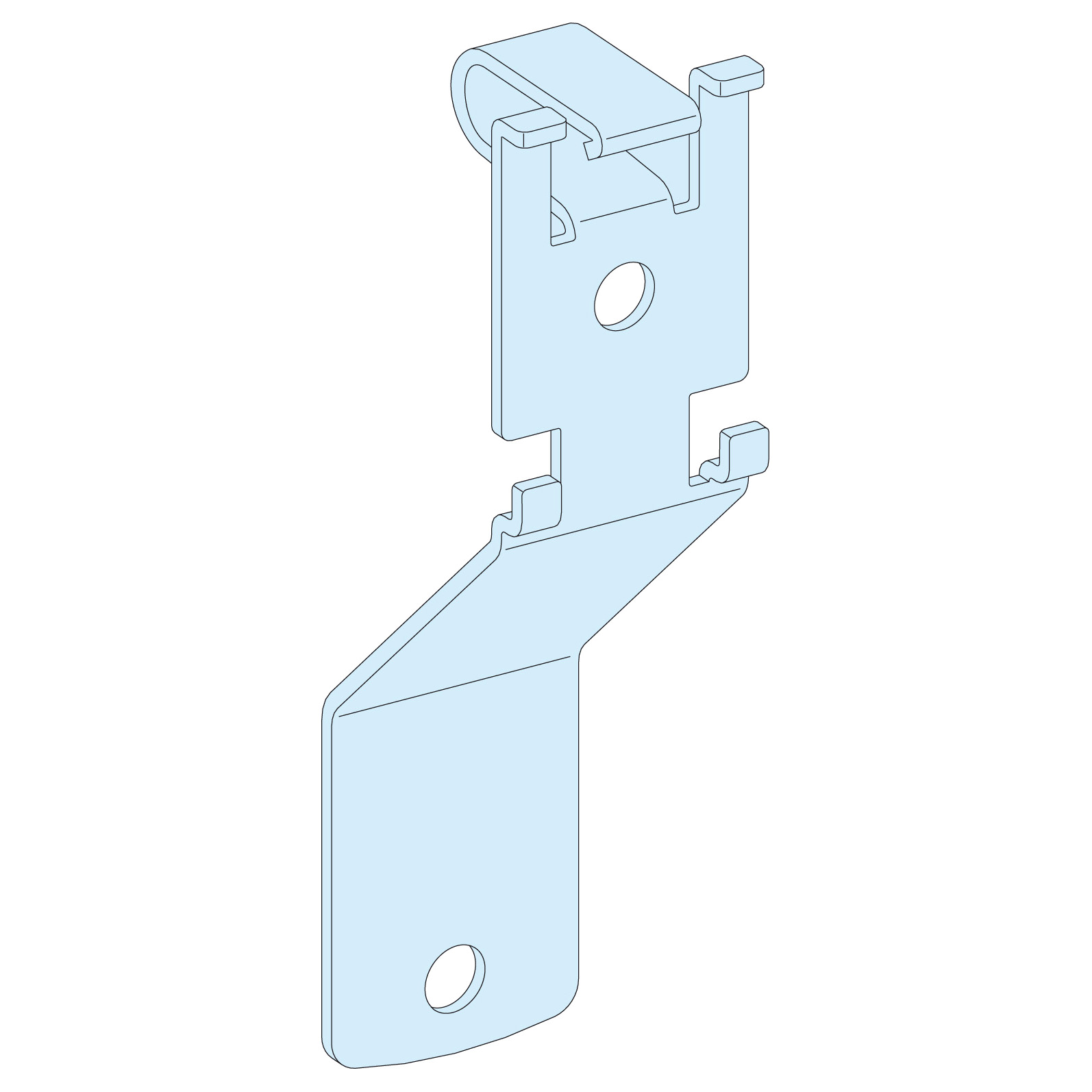 2 Soportes Fijacion PE En Carril Modular