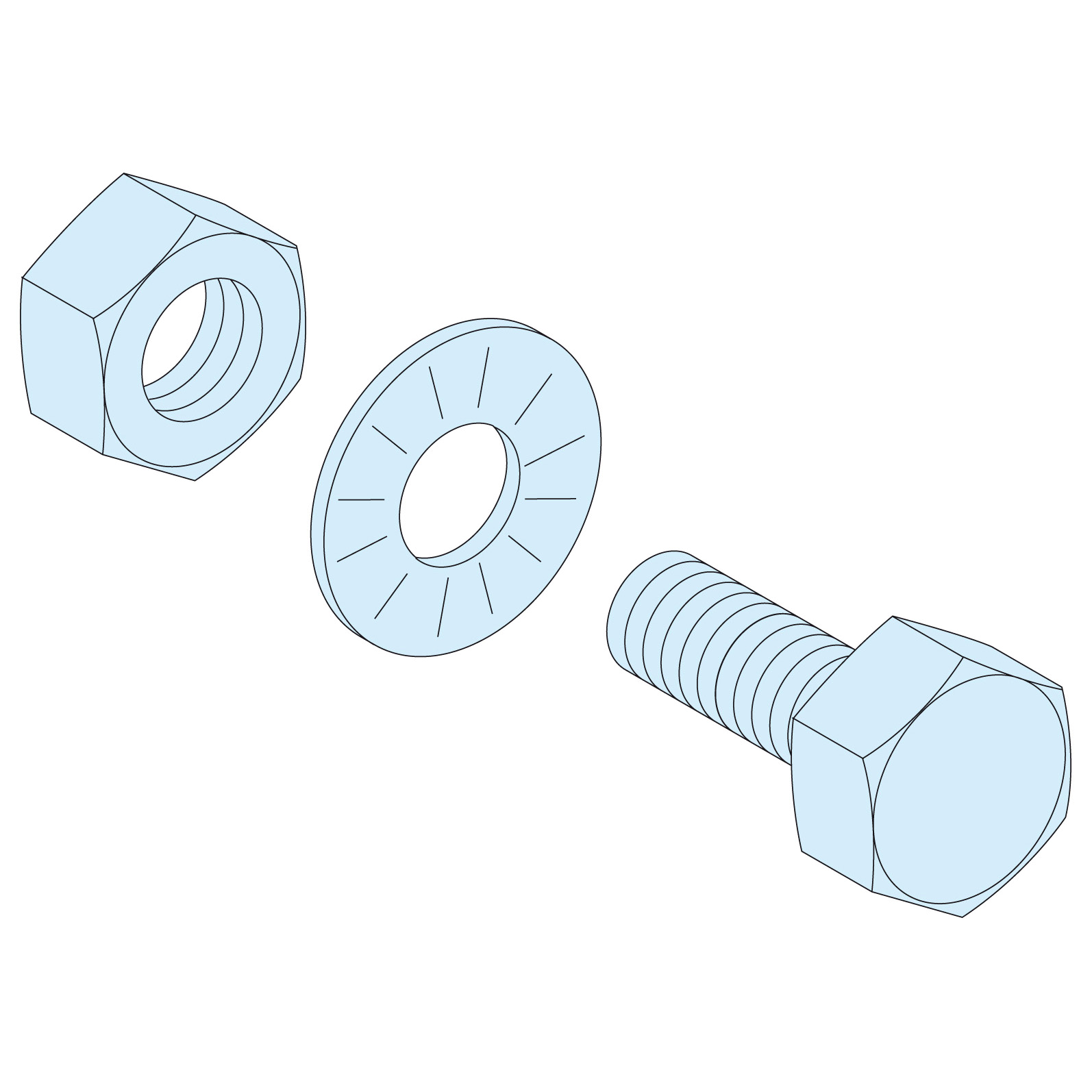 20 Tornillos+Tuercas M6x20+Arandelas